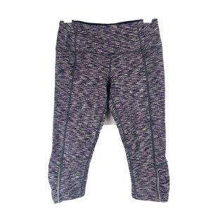 Mondetta Womens Crop Leggings Size S Purple Heathered Athletic Activewear